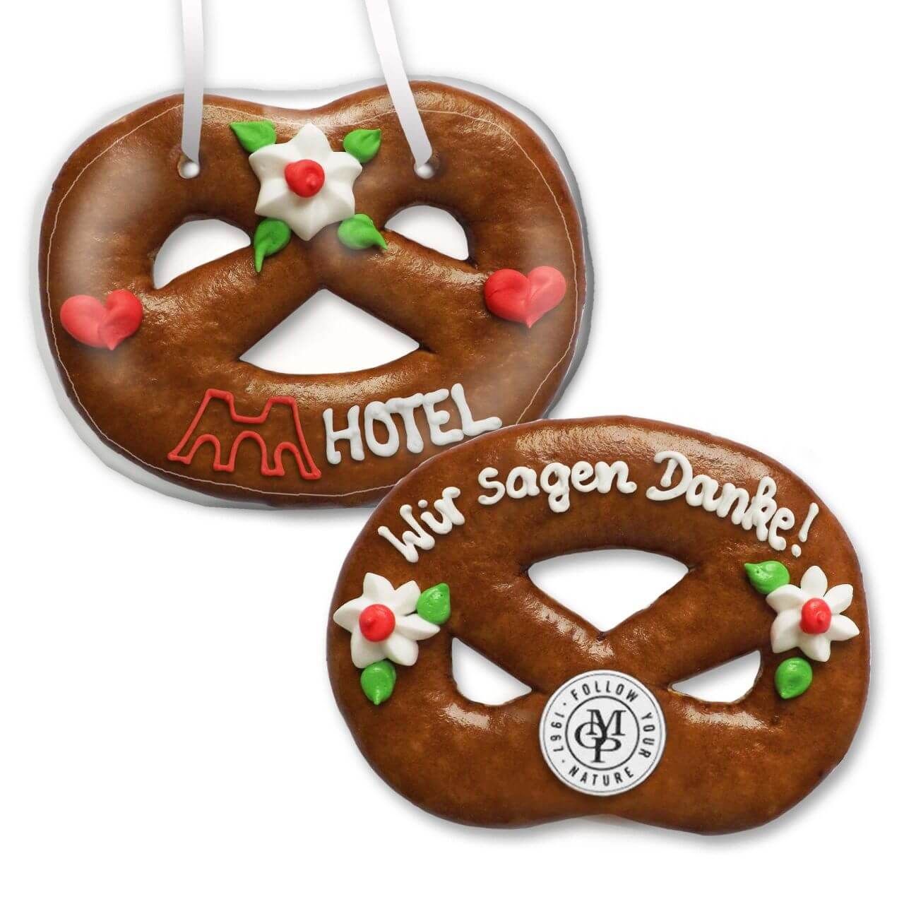 Gingerbread Pretzel, 15cm - optional with Logo