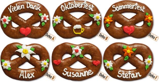 Lebkuchen Brezel Tischkarten