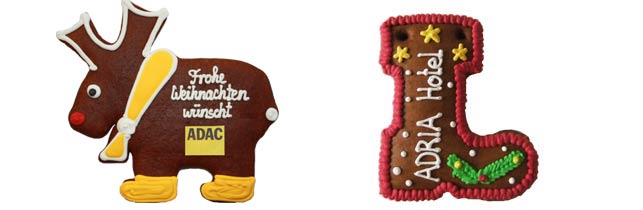 Beispielbilder und Referenzen  Lebkuchen-Elch oder Lebkuchen-Stiefel