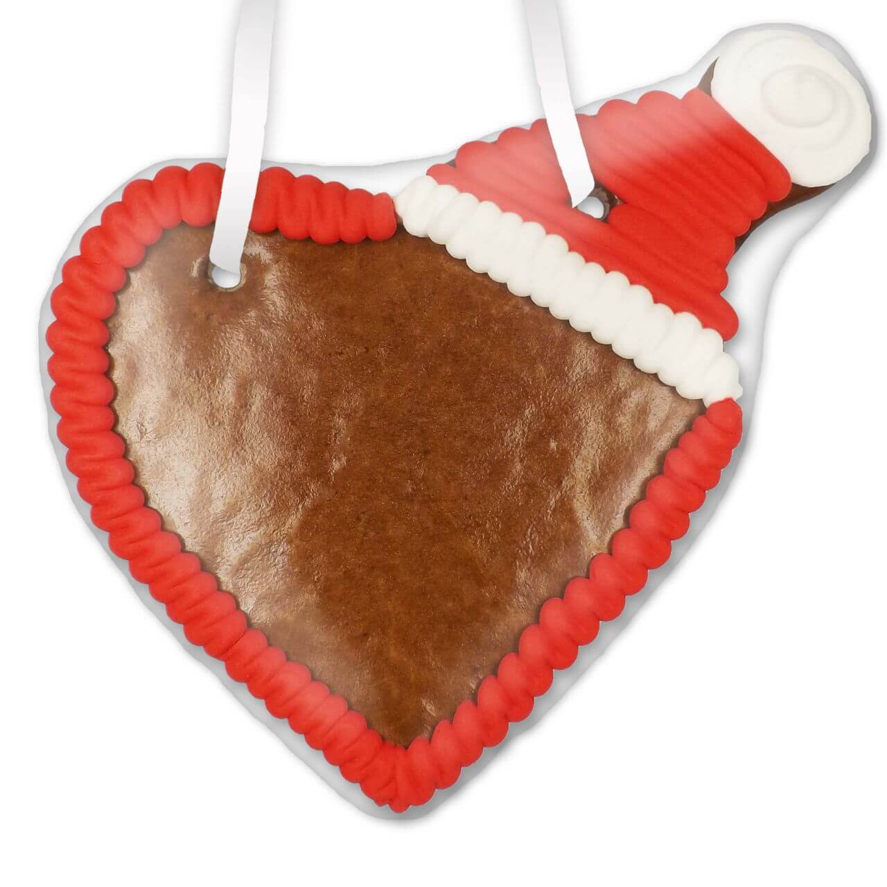 Gingerbread heart with cap, blank with edge 20cm