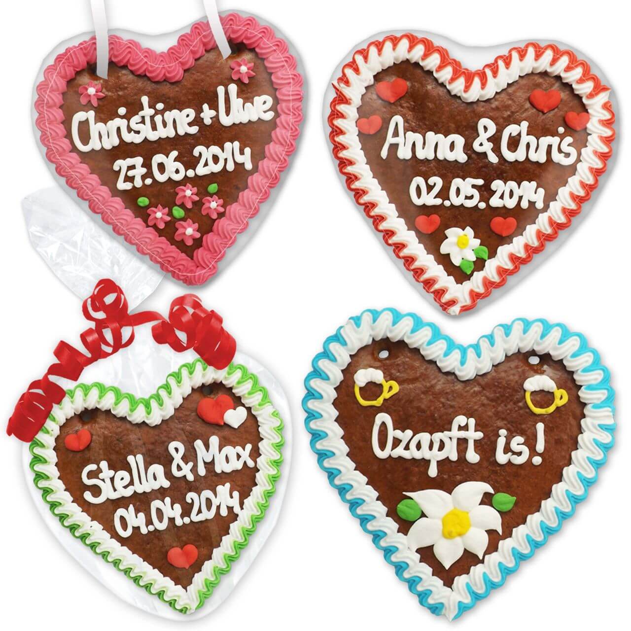 Your own designed gingerbread heart 16cm