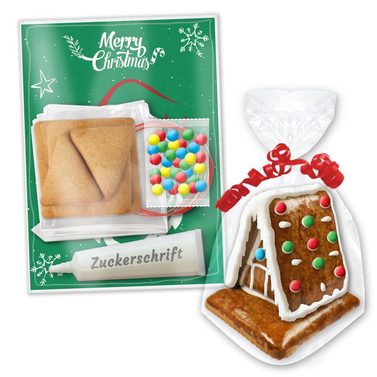 Pfefferkuchenhaus Bastelset, 9x8x9cm