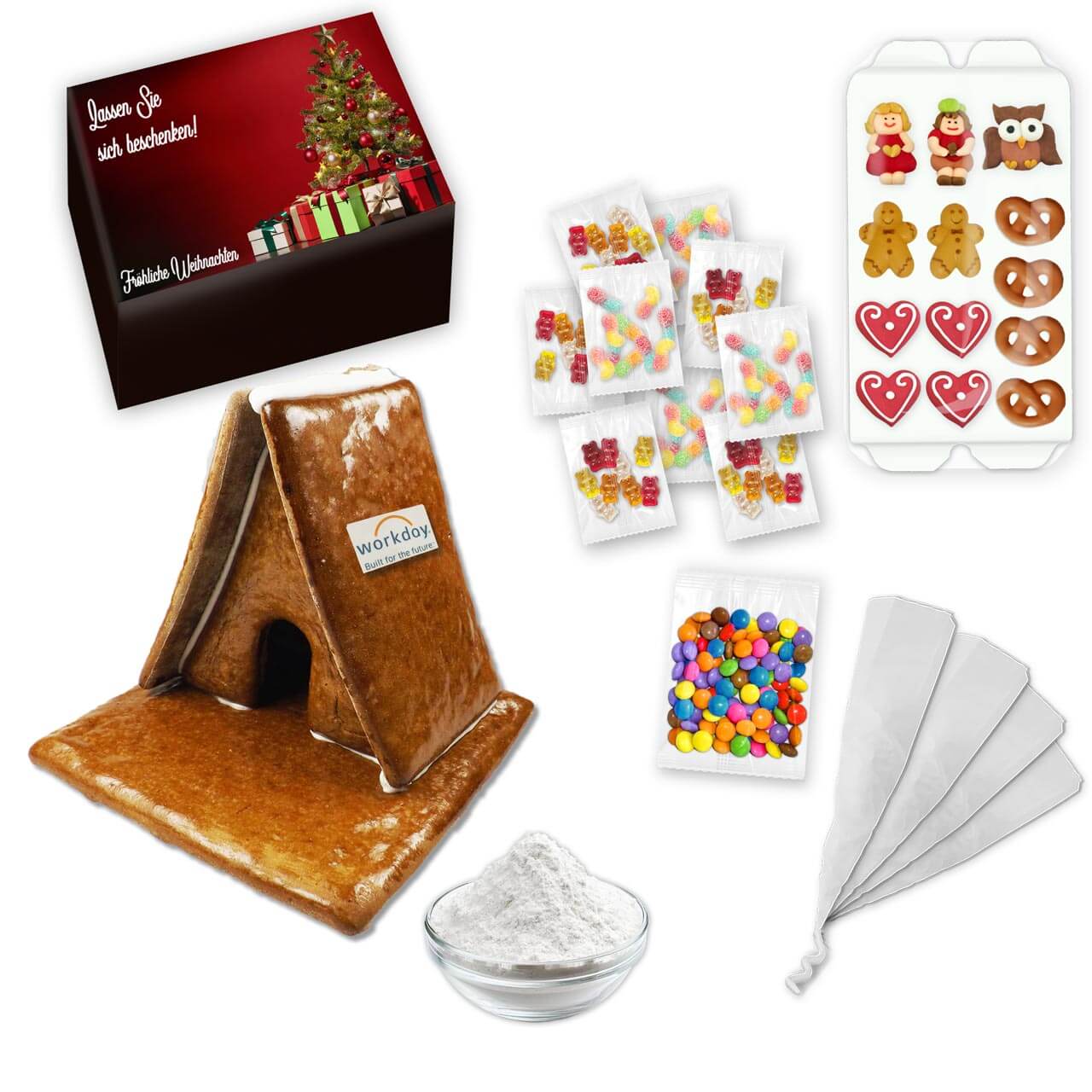 Hexenhaus L to build yourself in a printed gift box - with decoration and accessories