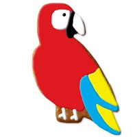 Example of a decorated parrot