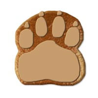 Example for the decoration of the paw