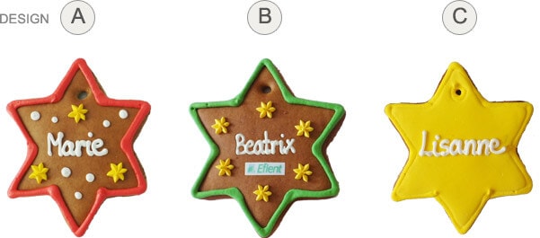 Placing Cards - Gingerbread Star