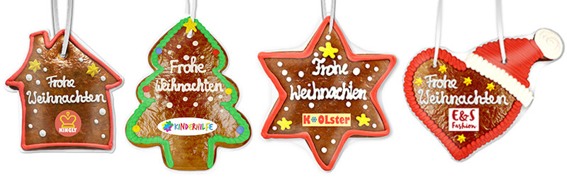 Gingerbread Christmas message - exemplary representation