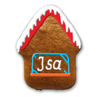 Gingerbread house decorated with sugar frosting