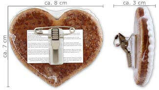 Detailansicht Lebkuchenherz-Anstecker