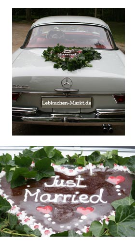 Lebkuchenherz als Auto-Dekoration