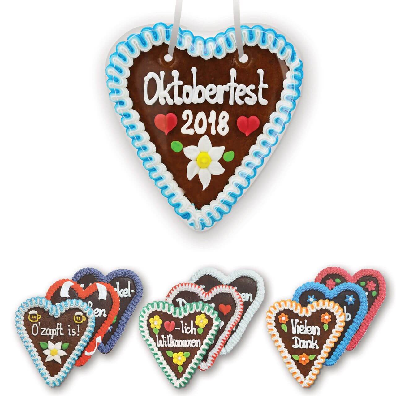 Lebkuchenherz, klein verschiedene Sprüche