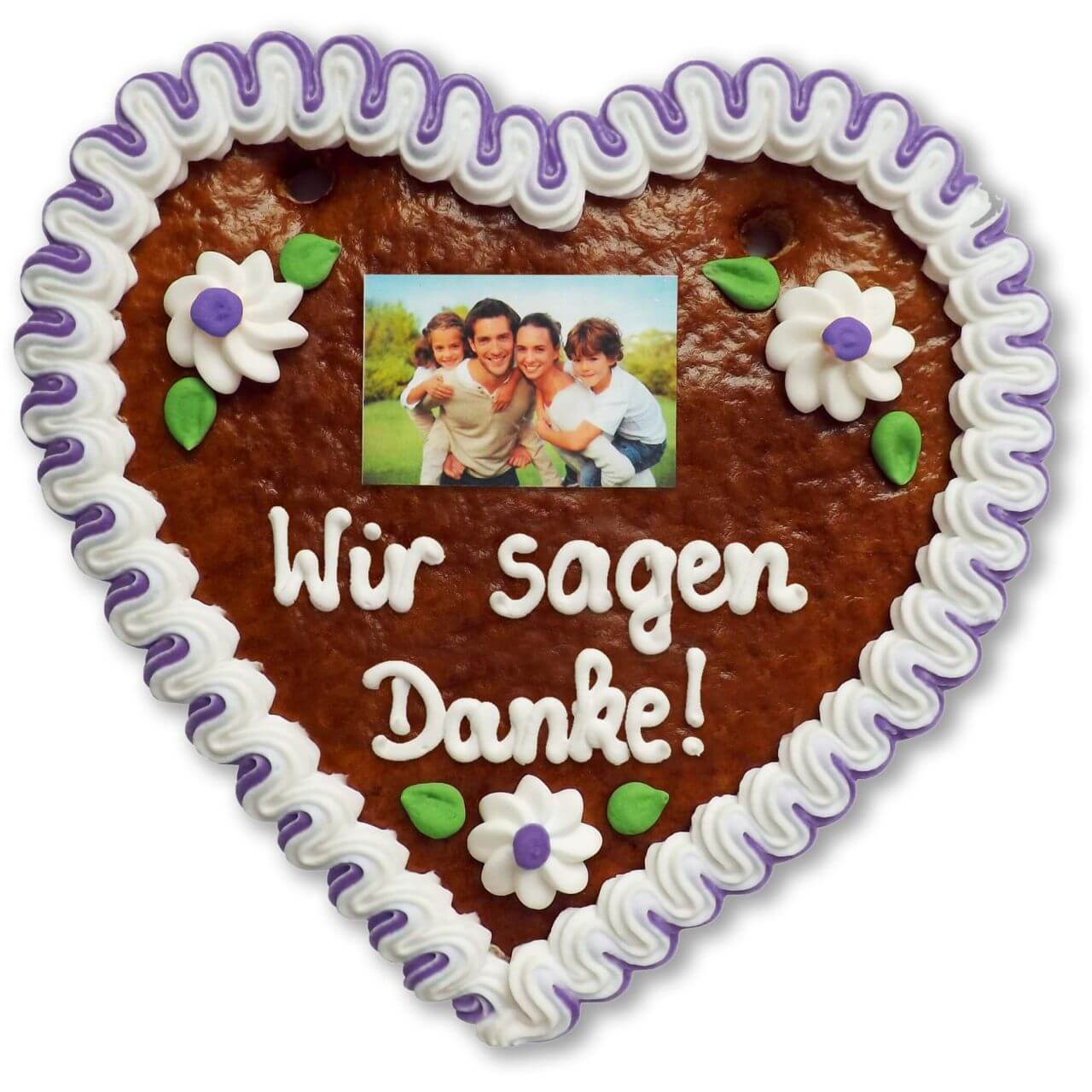 lebkuchenherz mit foto 18cm