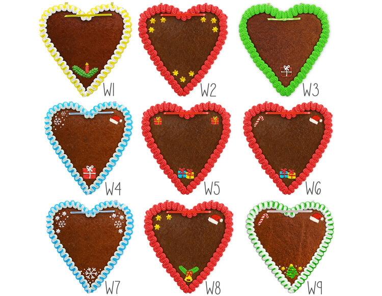 Gingerbread heart decoration Christmas
