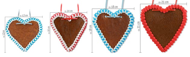 Gingerbread Heart Size