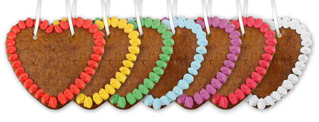 different border colors for our gingerbread heart blanks of size 15cm