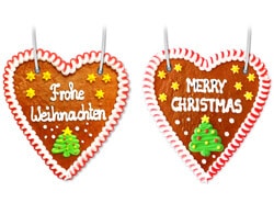 Christmas gingerbread hearts mixed box 21cm