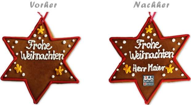 Lebkuchenstern individualisierter mit Logo