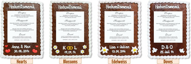 Decoration Gingerbread Menu Card