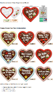 Individual Lebkuchen Heart, 24cm