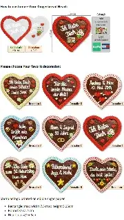 Individual Lebkuchen Heart, 24cm