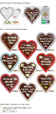 Individual Lebkuchen Heart, 30cm