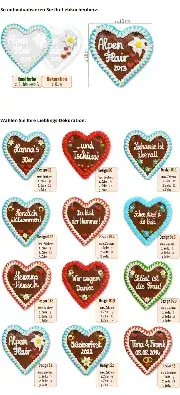 Individuelles Lebkuchenherz, 16cm
