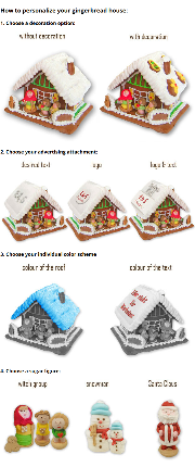 Individual gingerbread house - large