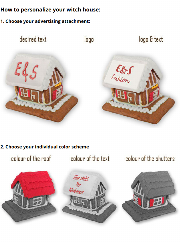 Individual mini gingerbread house with - extra small
