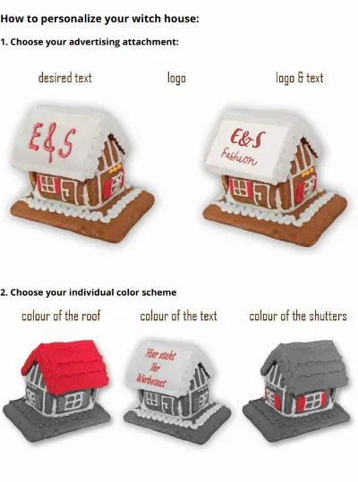 Individual mini gingerbread house with - extra small