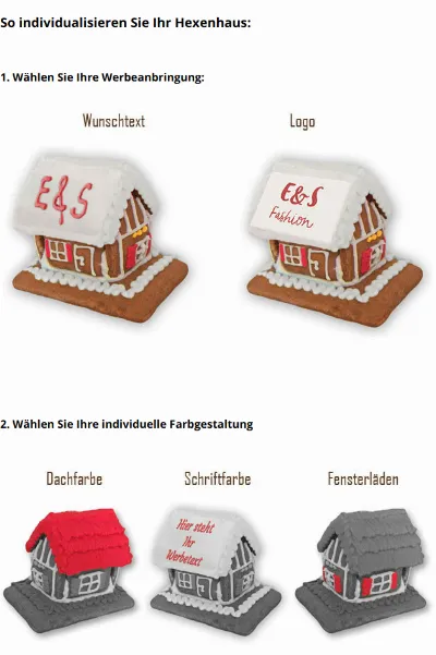 Mini Lebkuchenhaus individuell - Extra Small