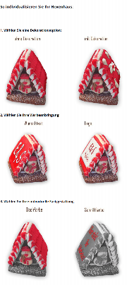 Kleines Lebkuchen Hexenhaus gebrandet - Extra Small