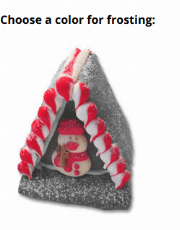 Mini Witch House as christmas present with printed card