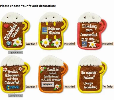 XL Gingerbread Beer Stein, 50cm with logo possible