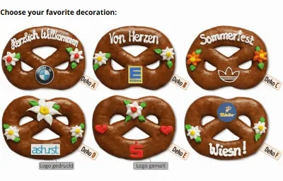 Gingerbread Pretzel, 20cm - optional with Logo
