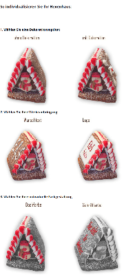 Mini Lebkuchen Hexenhaus mit Logo - Extra Small