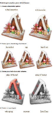 Personalized gingerbread house with logo - large