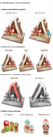 Personalisiertes Lebkuchen Hexenhaus mit Logo - Large