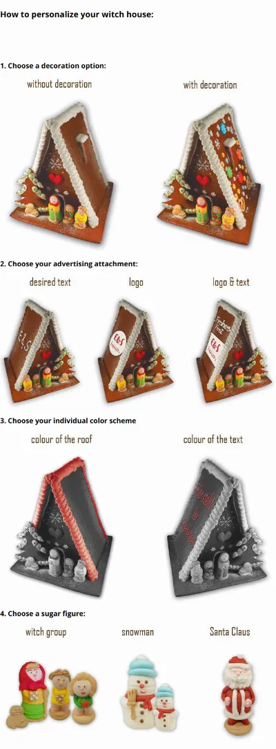 XL Gingerbread witch house with logo - extra large