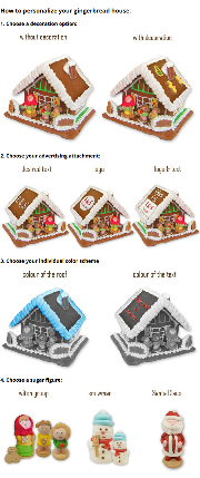Gingerbread house printed with logo - large