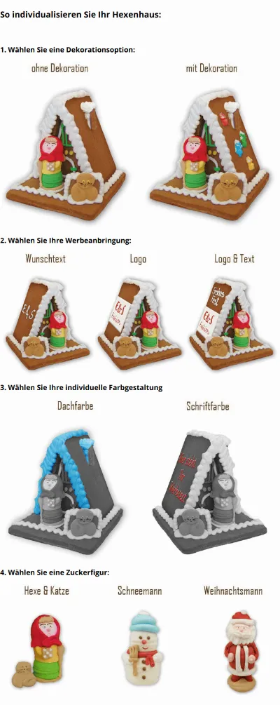Lebkuchen Hexenhaus nach Wunsch - Medium
