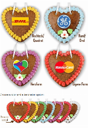 Gingerbread heart 14cm with individual premium label