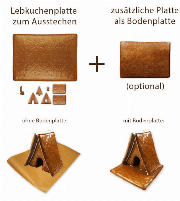 Gingerbread house to cut out yourself, incl. template