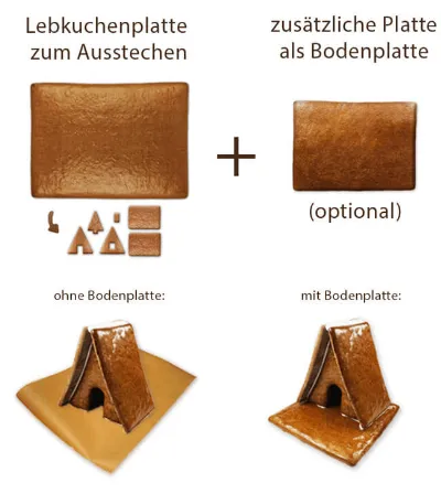 Gingerbread house to cut out yourself, incl. template