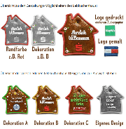 Pfefferkuchenhaus flach, individuell 25cm