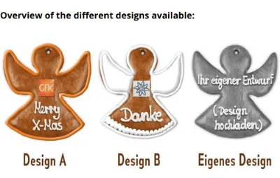 Angel made of gingerbread customized, 16cm