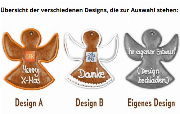 Engel aus Lebkuchen optional mit Logo, 20cm