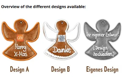 Customized angel made of gingerbread, 30cm