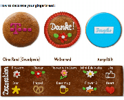 Gingerbread Round 8cm - optional with logo