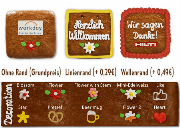 Gingerbread square 8cm - optional with logo