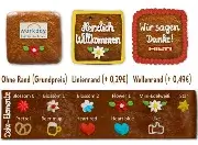 Gingerbread square 8cm - optional with logo